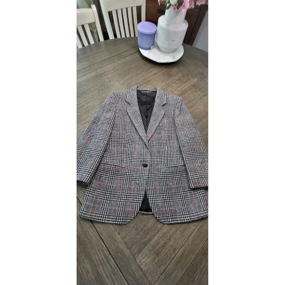 Vintage Brooks‎ Brothers Blazer Womens Size 10 Med Glen Plaid Houndstooth - Picture 13 of 13
